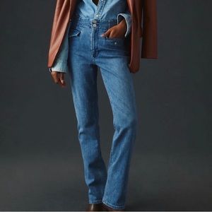 ANTHROPOLOGIE Maeve Bombshell jeans-- slim straight high rise